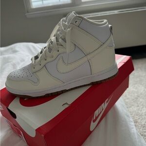 NWT Nike Dunk High Sail Gum